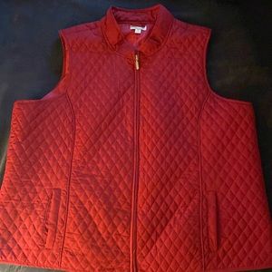 Quilted red vest